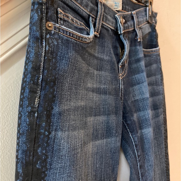 Current/Elliott Rolled Skinny Loved Tux Black Lace Jeans Size 26 - Picture 4 of 10